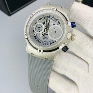 HB- Grey Belt Silver Case Grey Dial
