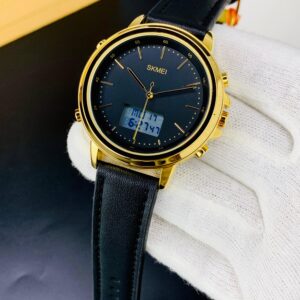 SKMEI 1652 - Black Belt Gold Case
