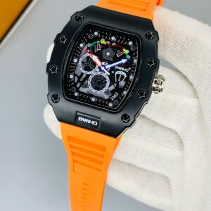 BR- Orange Belt Black Dial