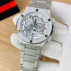 HB- Silver Chain White Dial